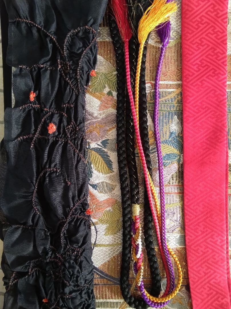 振袖フルセット、正絹振袖成人式、重ね衿帯揚げ帯締め、西陣袋帯、長襦袢