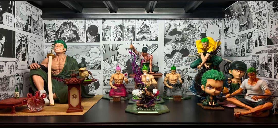 ワンピース 和の国 ゾロ フィギュア ガレージキット 塗装済み品1/8