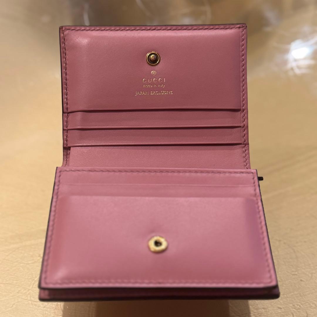 【・̄ധ・̄】GUCCI チェリー二つ折り財布 ピンク さくらんぼ 超美品
