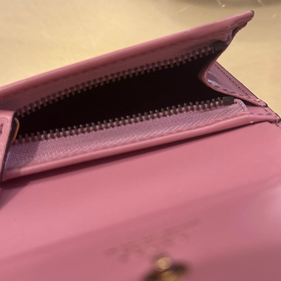 【・̄ധ・̄】GUCCI チェリー二つ折り財布 ピンク さくらんぼ 超美品