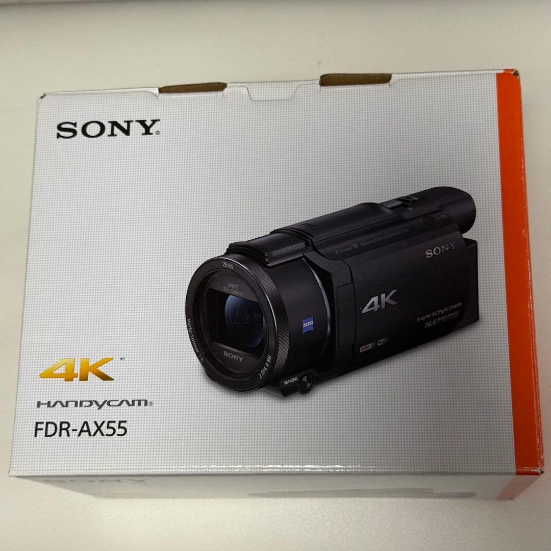 美品 SONY FDR-AX55 ビデオカメラ 4K ほぼ未使用　ソニー
