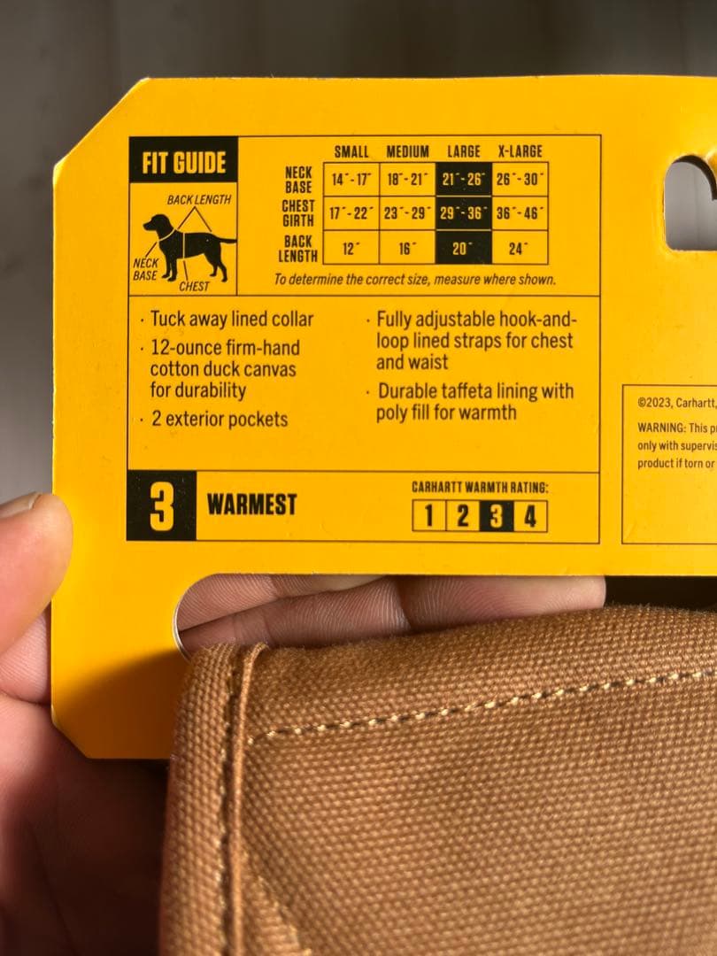 犬服・アクセサリー Carhartt US Dogwear Chore Coat