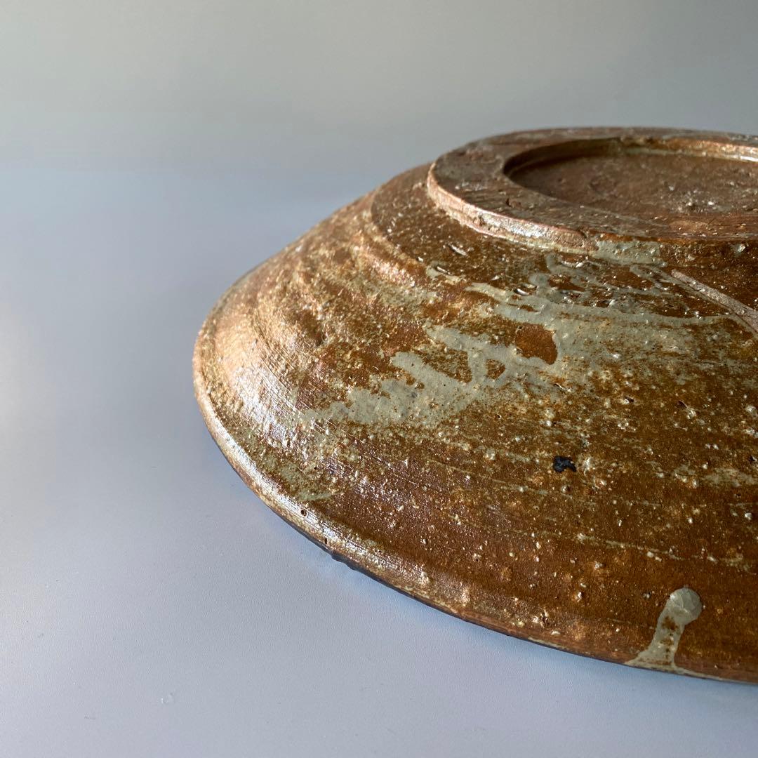 森岡嘉祥 共箱つき 馬の眼皿 大皿 京焼茶陶大家