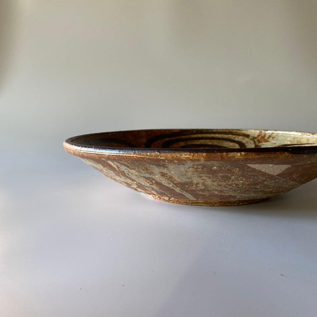 森岡嘉祥 共箱つき 馬の眼皿 大皿 京焼茶陶大家