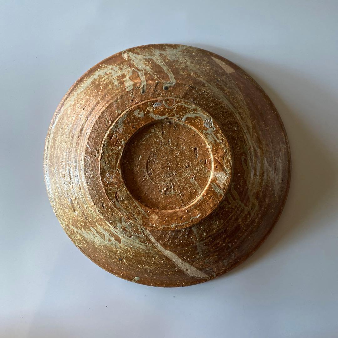 森岡嘉祥 共箱つき 馬の眼皿 大皿 京焼茶陶大家