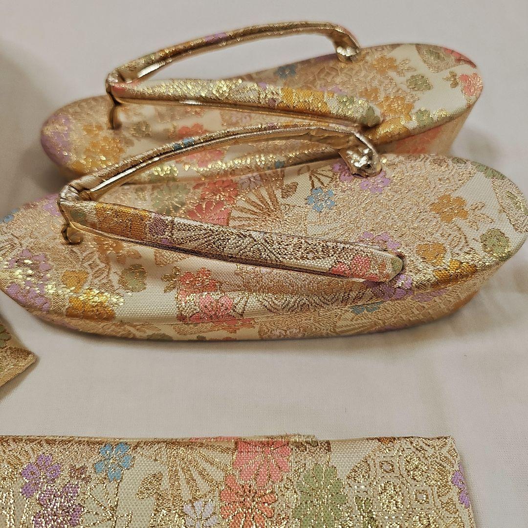七五三　帯　草履　バッグ　はこせこセット　美品