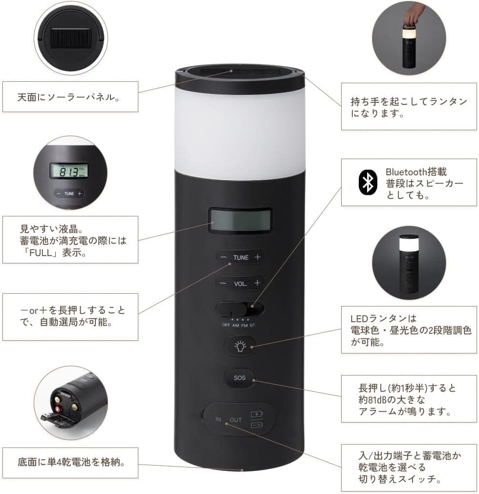 ② 多機能 ±0 防災ラジオ XAR-J010 ホワイト プラスマイナスゼロ