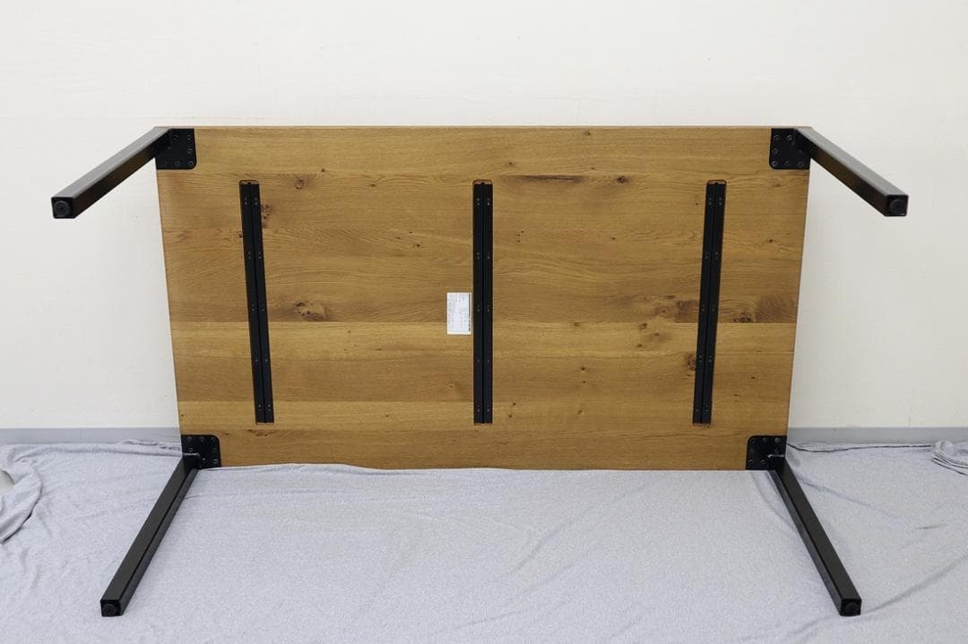 美品 クラッシュゲート 関家具 シンク ダイニング テーブル オーク 無垢材