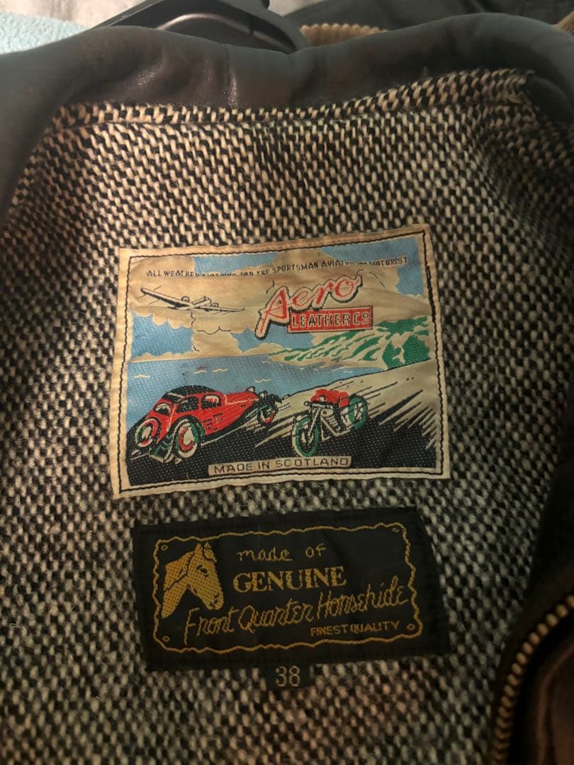 エアロレザー　ハイウェイマン　ブラック　38