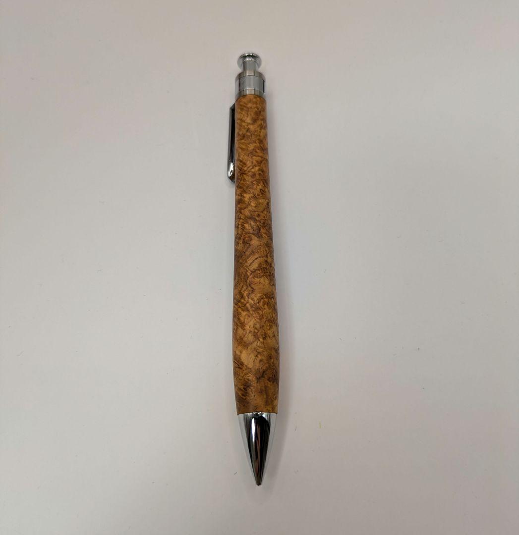 工房楔　花梨こぶ杢（上杢）シャープペンシル　固定式口金付き！