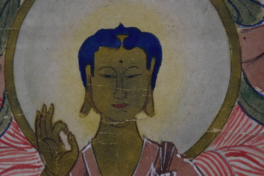 作者不詳/十三佛図/十三仏図/古画人物図/仏画/掛軸/名家伝来/AA-231