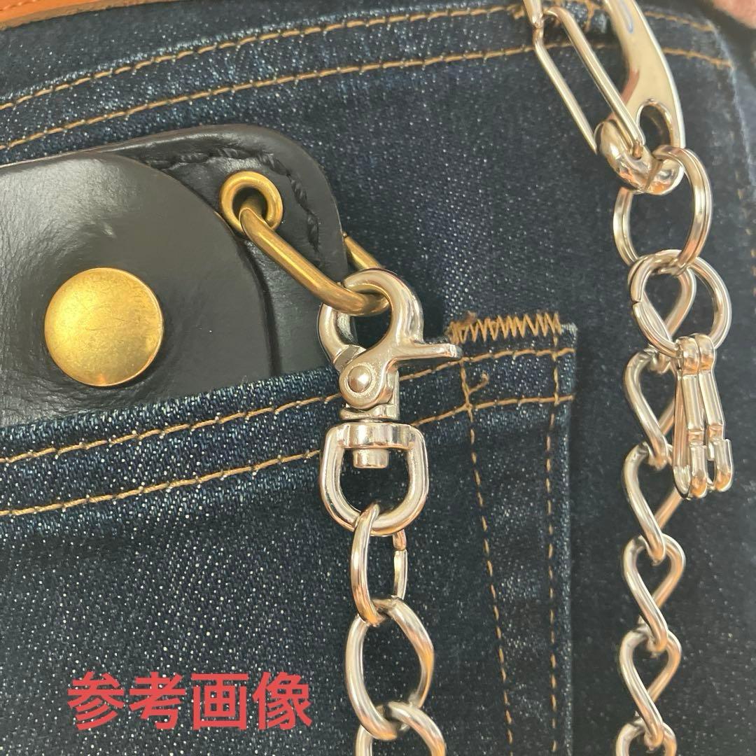 [ハンドメイド]トラッカーウォレット 2層 国産牛革 ウォレットチェーンセット