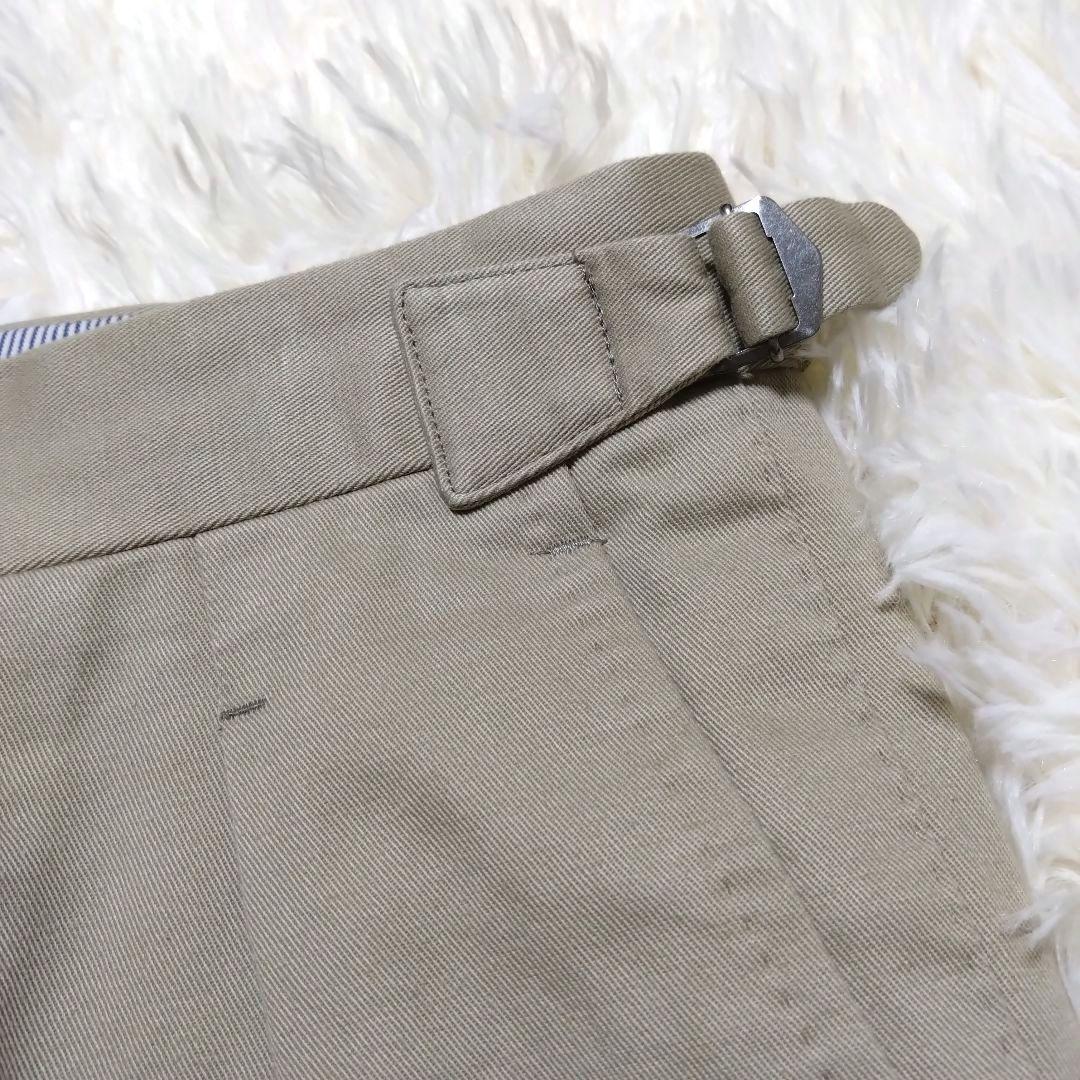 五十嵐トラウザーズ チノパン ドレスパンツ サイドアジャスター ベージュ 48