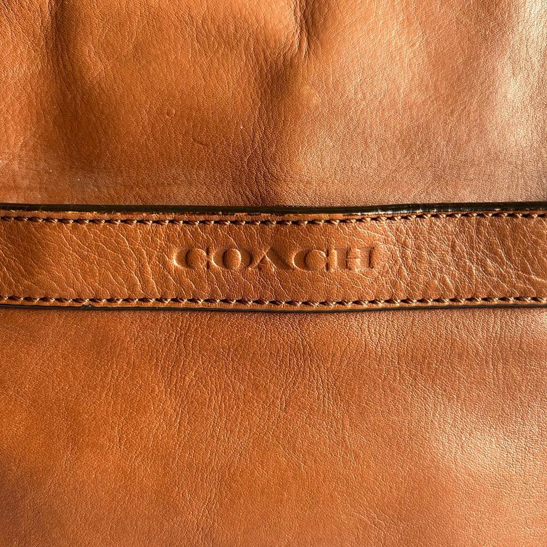 【人気】COACH レザー 2way ビジネスバッグ ショルダー A4 ブラウン