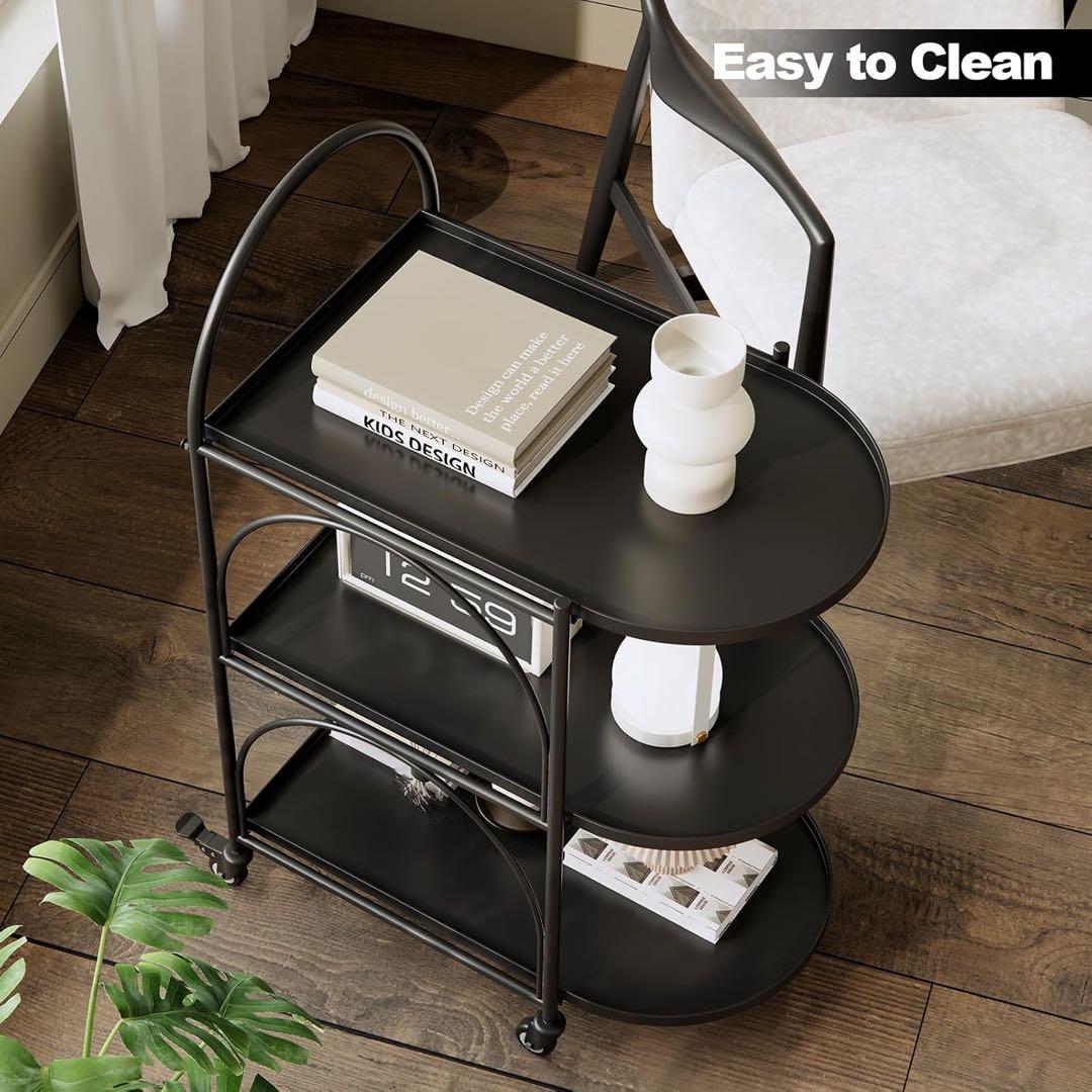 『訳あり』3段 バーカート キャスター付き 収納 ワゴン