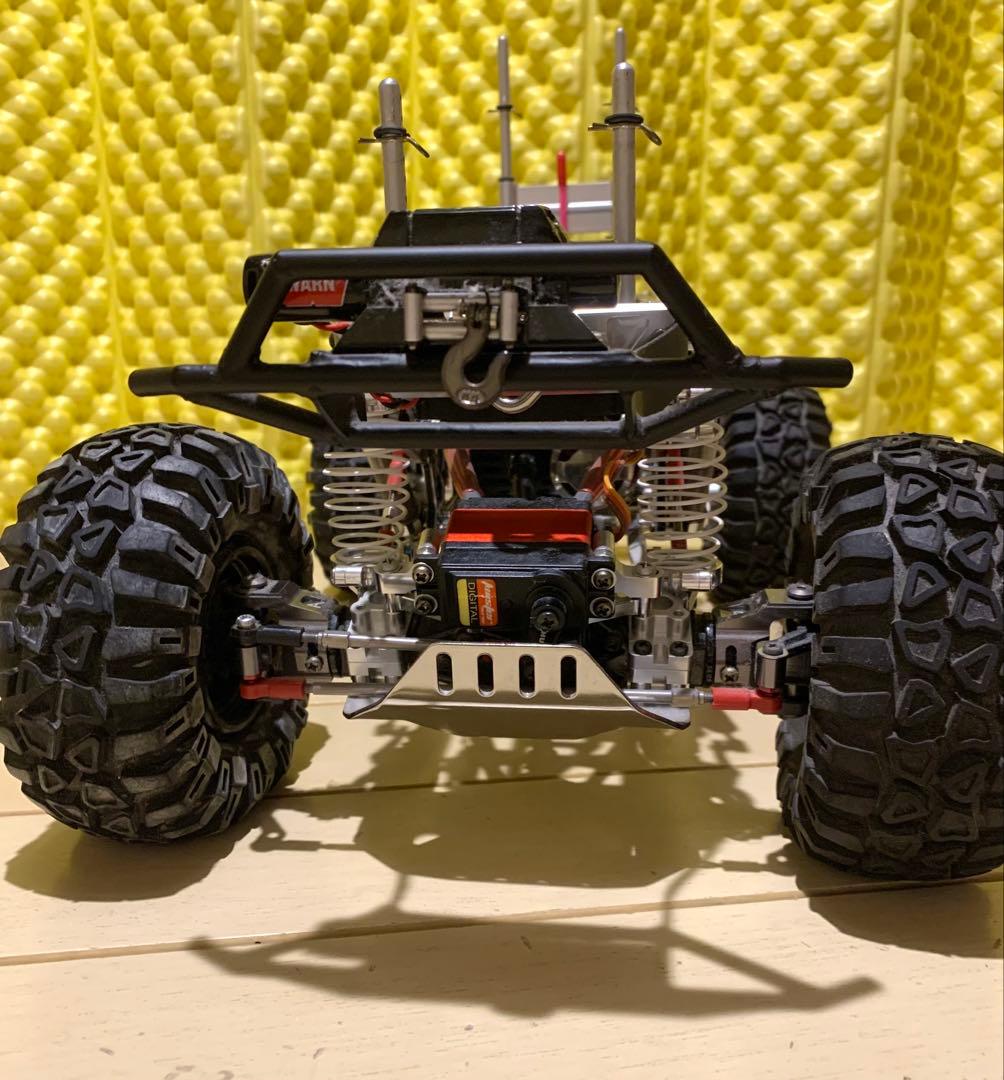 タミヤラジコンCR01フルセット　希少レアパーツカスタムウインチ付きランクル80