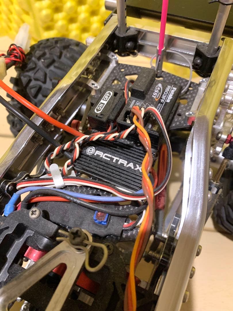 タミヤラジコンCR01フルセット　希少レアパーツカスタムウインチ付きランクル80