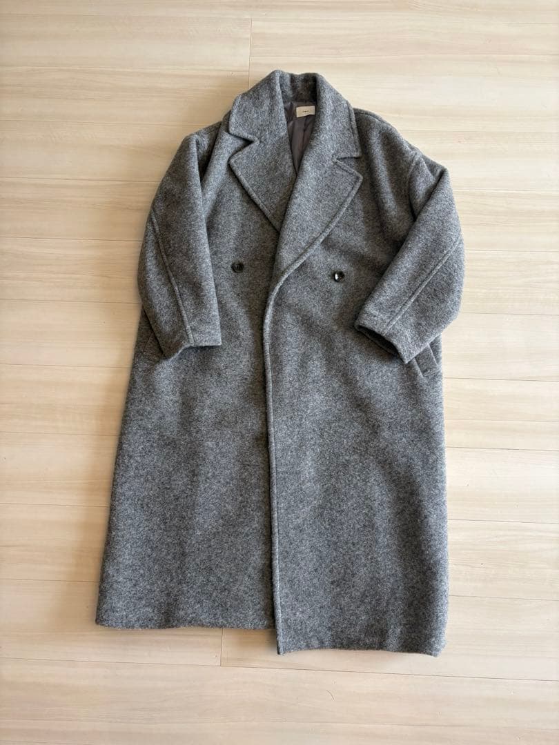 ★15日まで値下げ　Ungrid スライバーチェスターロングコート　M グレー