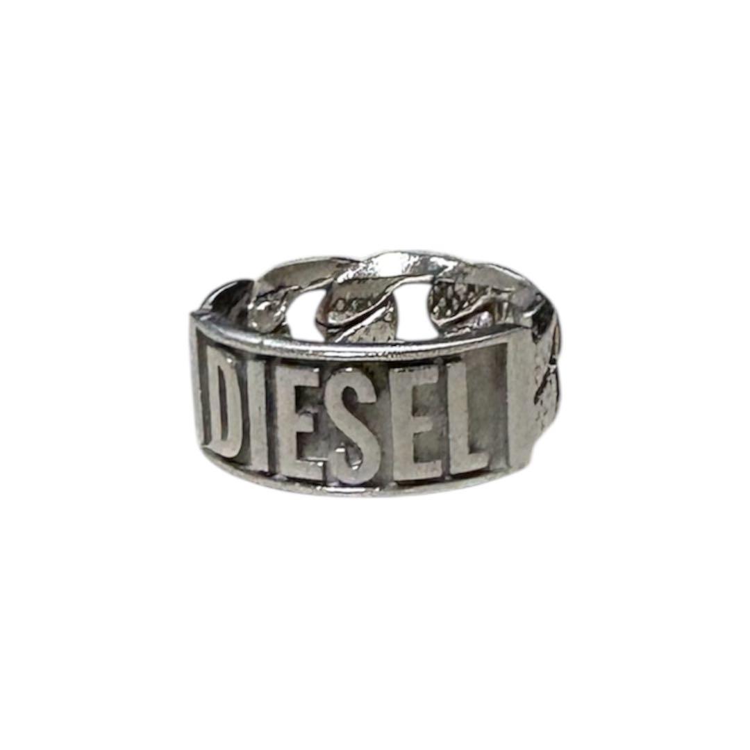 DIESEL ディーゼル ロゴ チェーン リング シルバー 16号