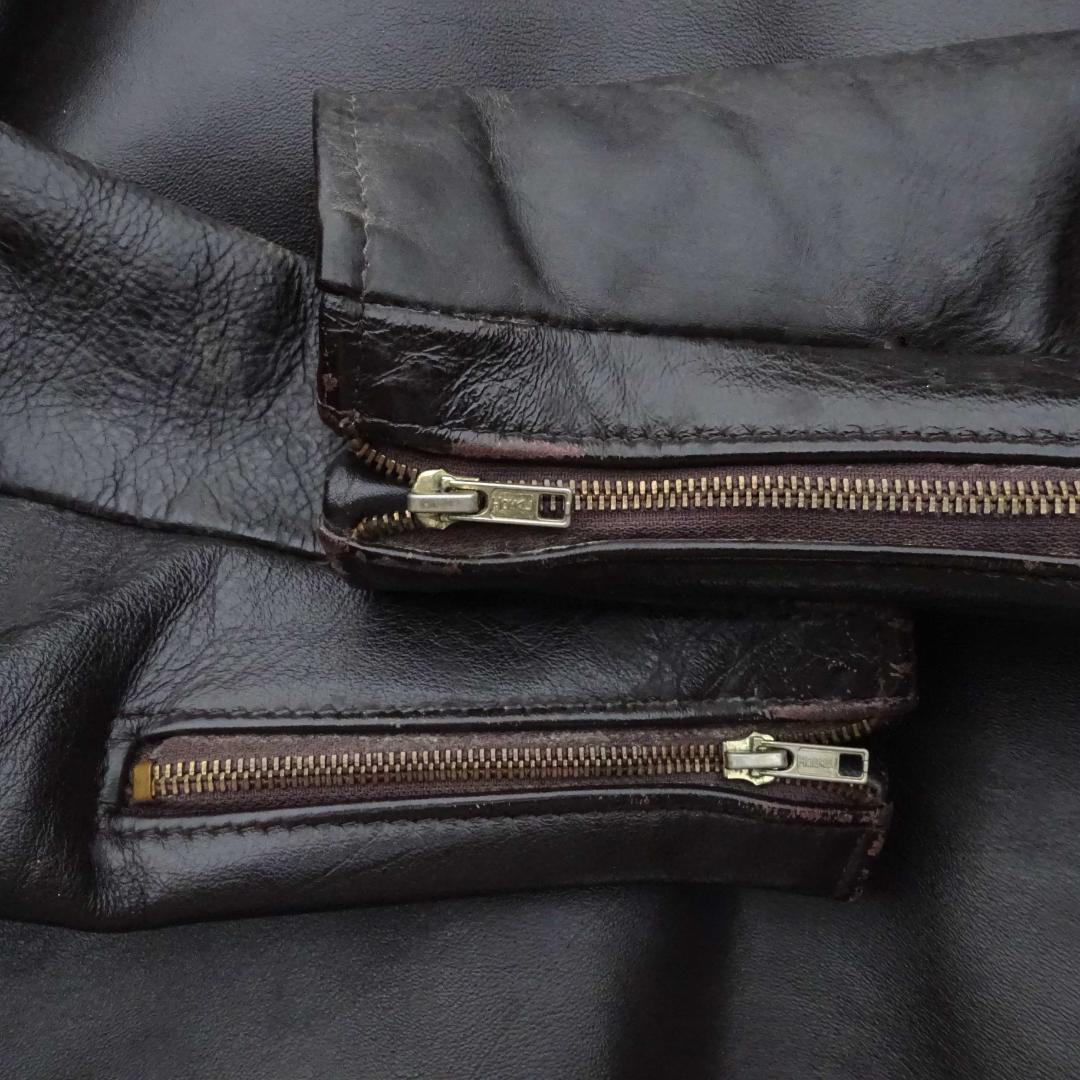 希少Schott ショット652H馬革ホースハイドライダーストラッカー襟付き42