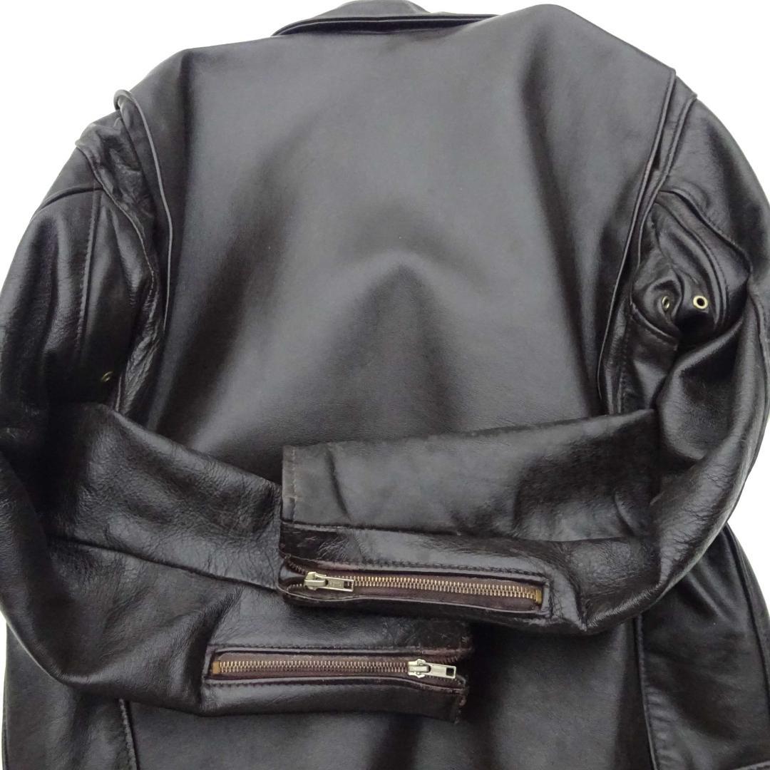 希少Schott ショット652H馬革ホースハイドライダーストラッカー襟付き42