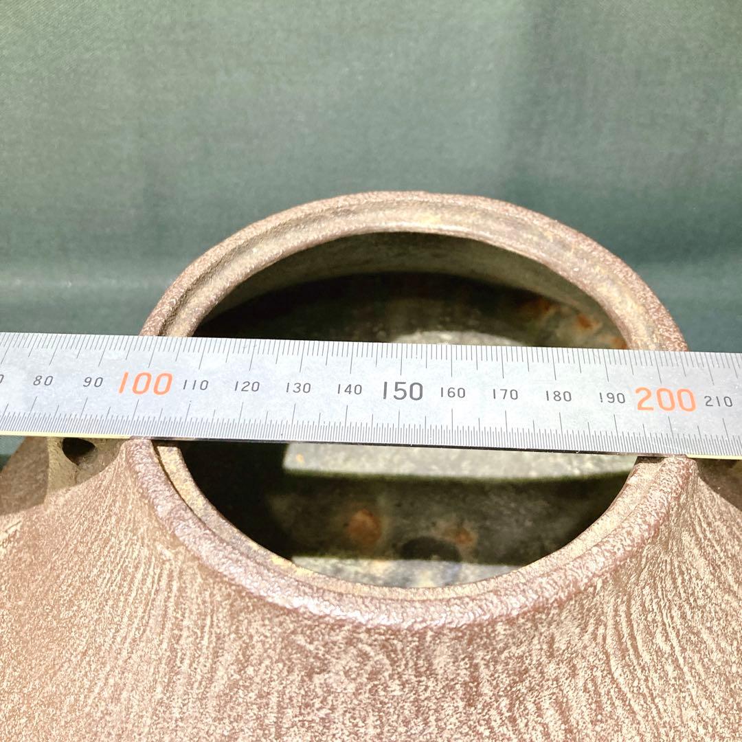 釜師 佐藤浄清 雪景地紋 富士釜 共箱 茶釜 茶道具