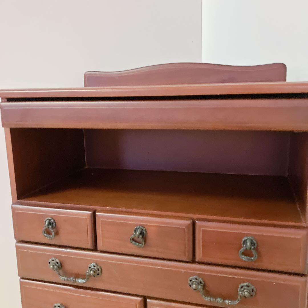 キャスター付き　電話台、FAX台 キャビネット サイドチェスト　サイドラック