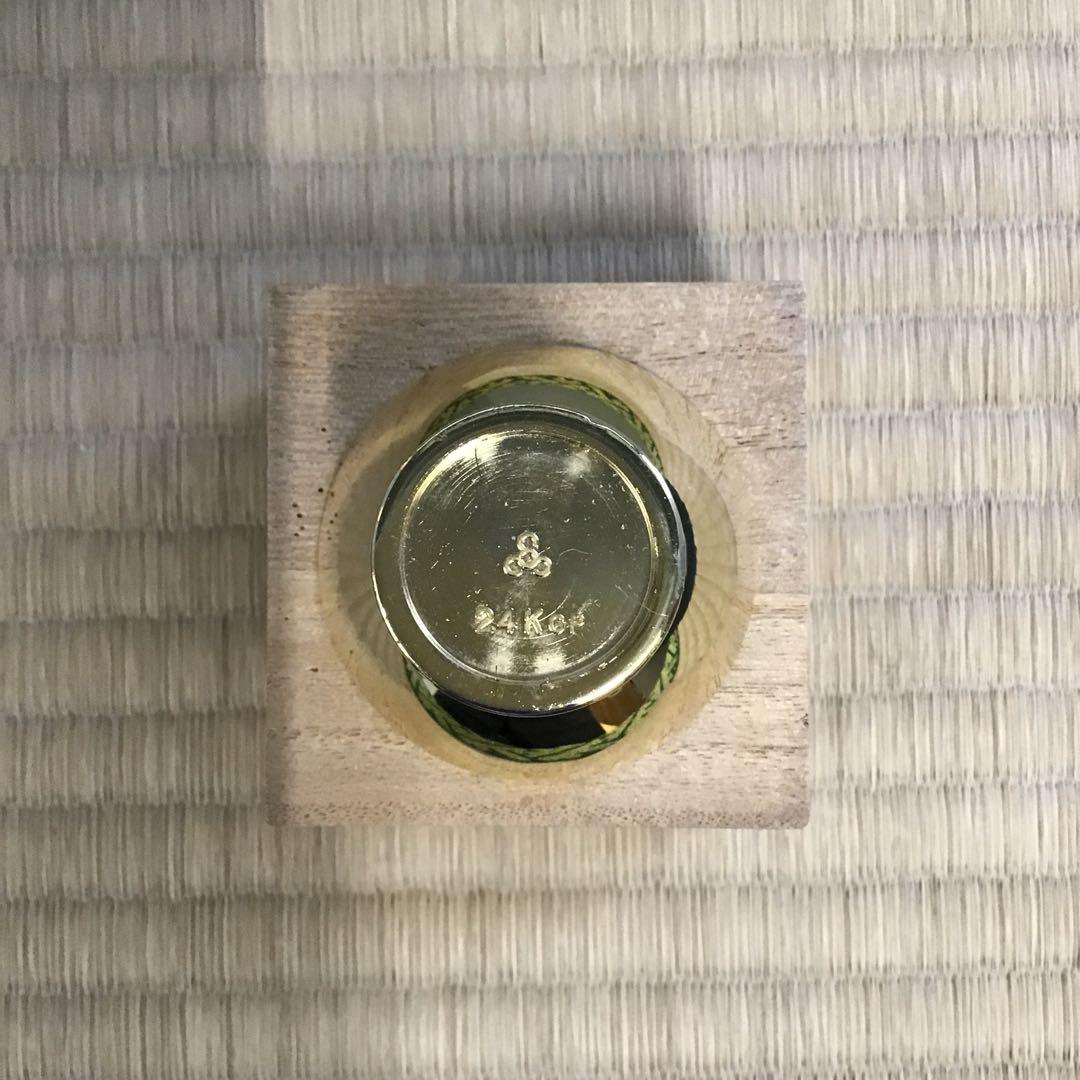 骨董品　酒器　名古屋市　区政協力委員　24KGP 金杯　栞　共箱　S1052KP