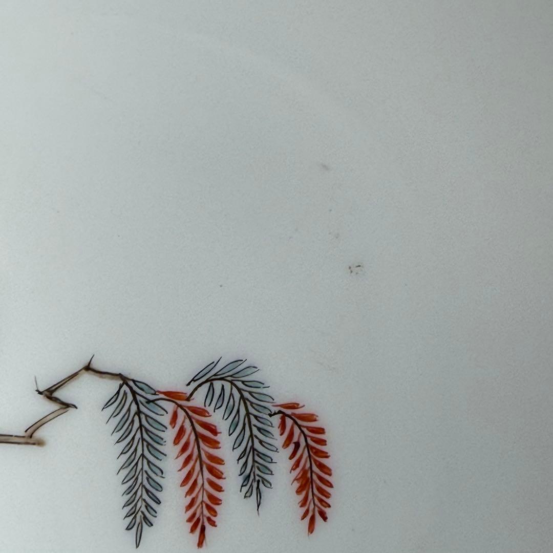 1928年〜1950年　十二代　柿右衛門　錦　柳鳥画　菓子皿　五枚揃　共箱