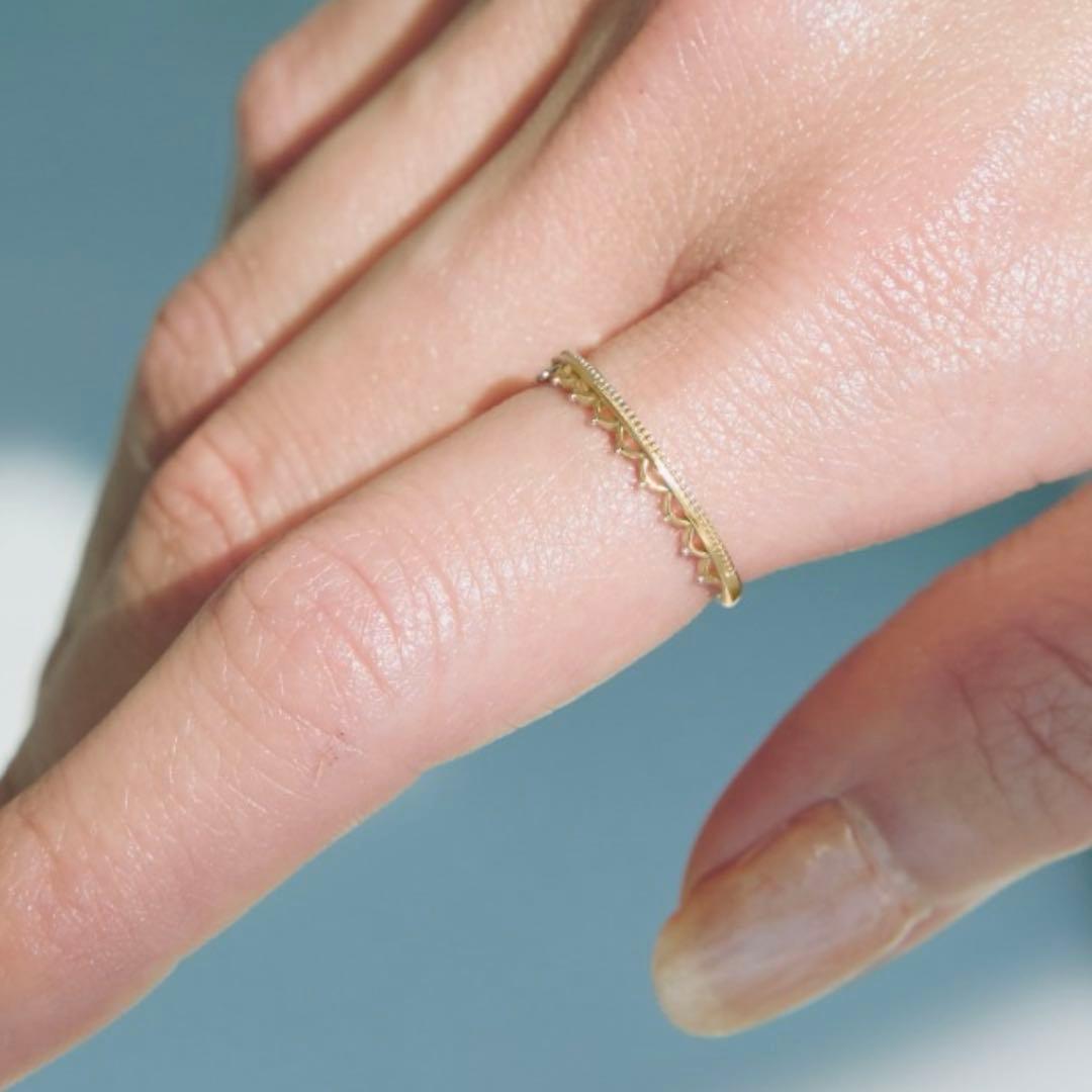 Jewel closet by L&co K10 レイヤードリング　9号ミル打ち