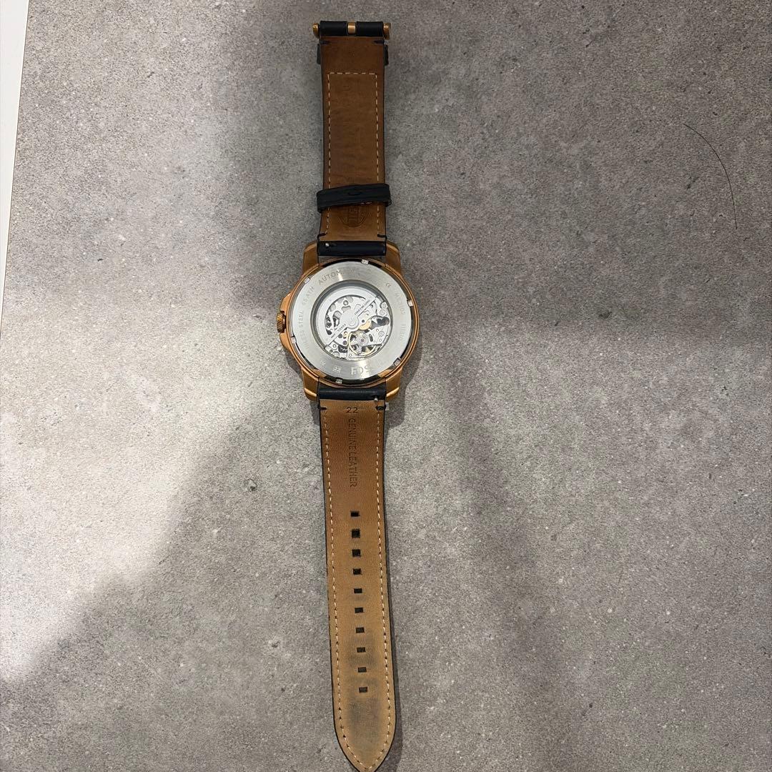 FOSSIL 自動巻き時計 スケルトンダイヤル