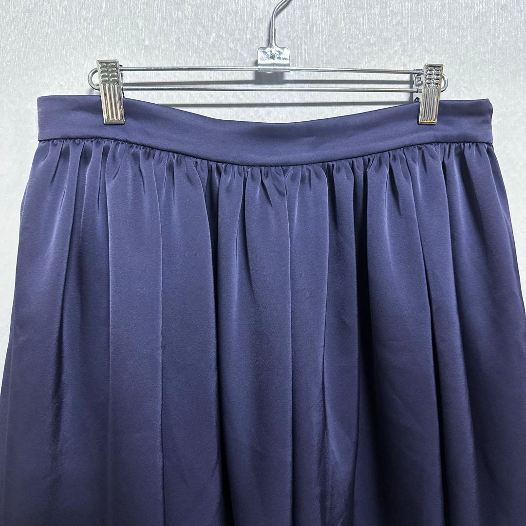 《MIU MIU》 ミュウミュウ (44) 膝丈スカート フレアスカート 紫