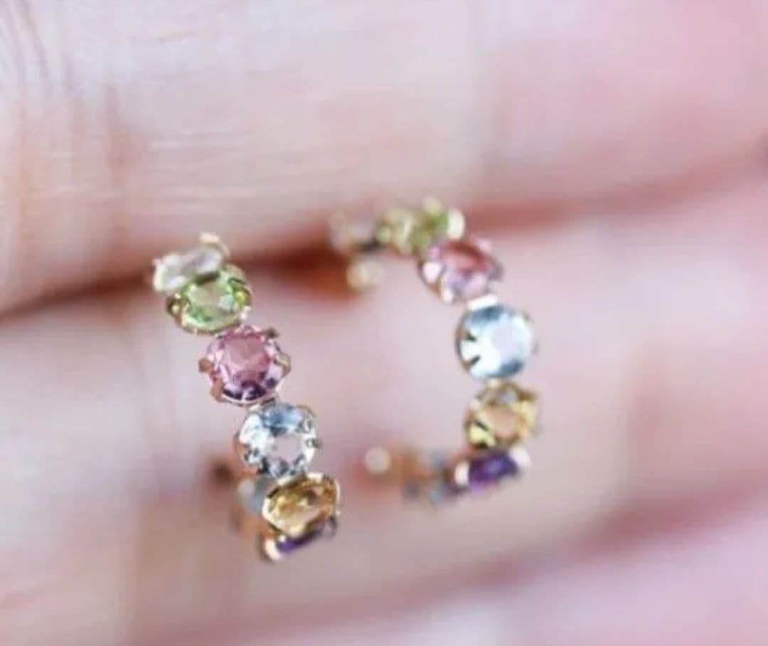 匿名配送♥キュイキュイ♥K10マルチカラースナップフープピアス