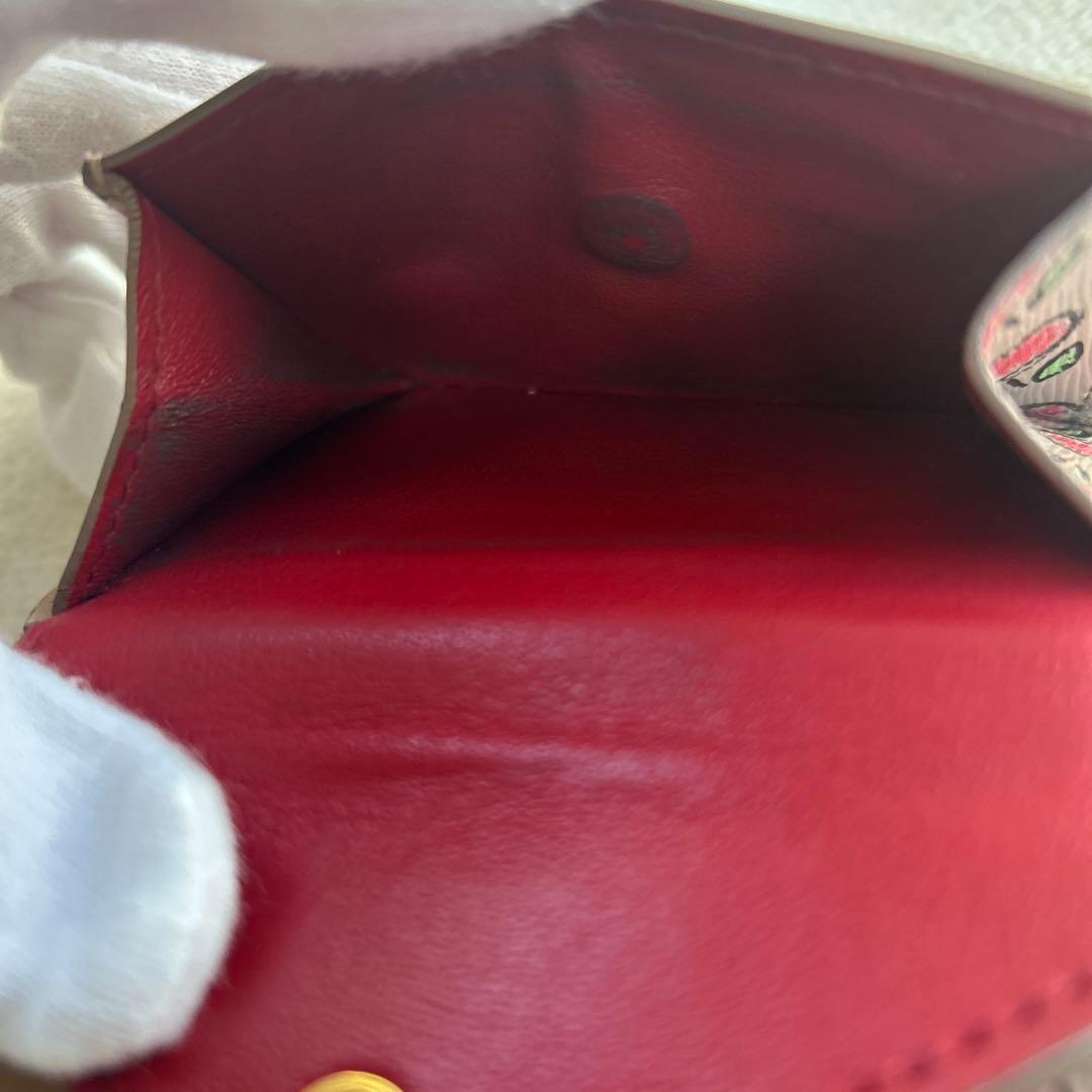 凛姫様　PRADA プラダ 三つ折り財布 ミニ財布　レザー　金ロゴ