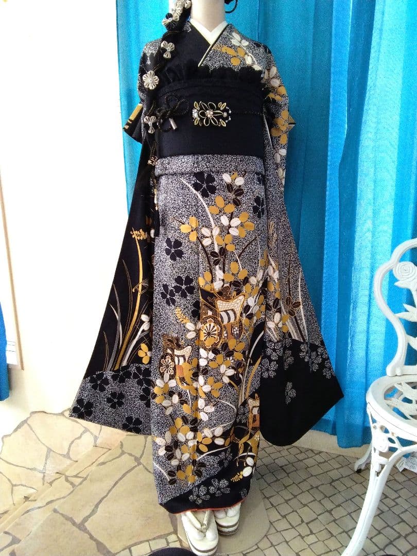 振袖フルセット、正絹振袖成人式、重ね衿、帯揚げ帯締め、西陣袋帯、襦袢、ガード加工