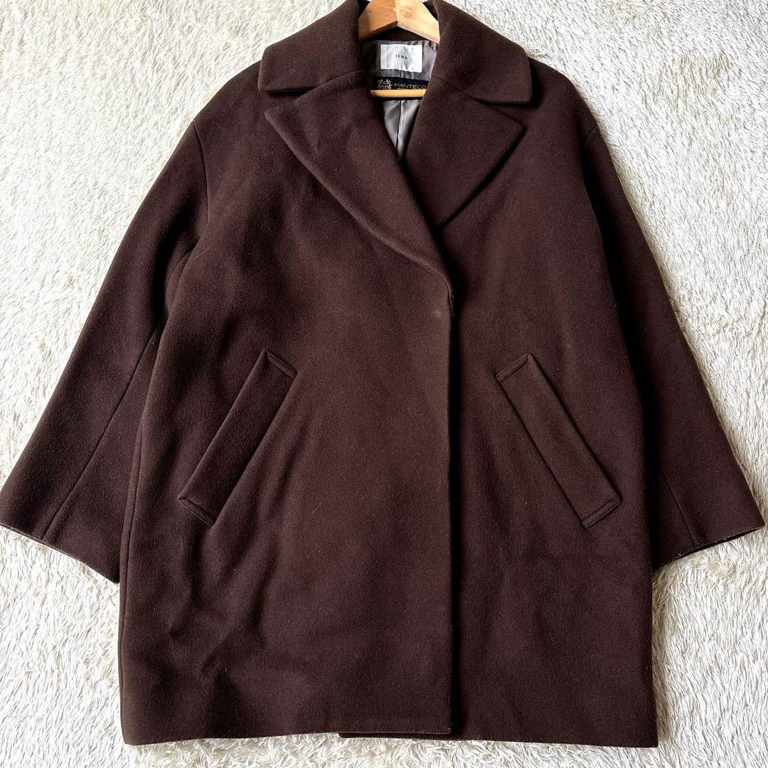 近年モデル　イエナ　MANTECO コクーンショートコート 38 ブラウン