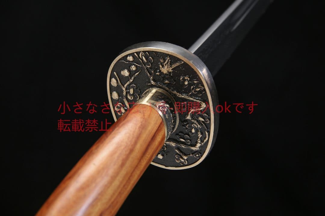 梅清刀酸枝木紋鋼  古兵器 武具 刀装具 日本刀 模造刀 居合刀