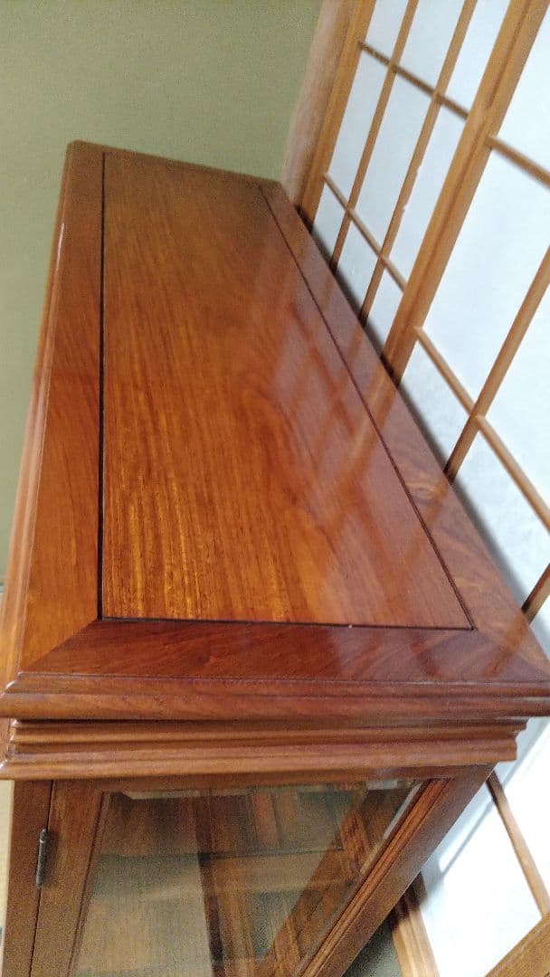 ※龍爪※アンティーク家具※幸運を招き入れ掴むクロウ&ボウル最高級木製ガラス3扉