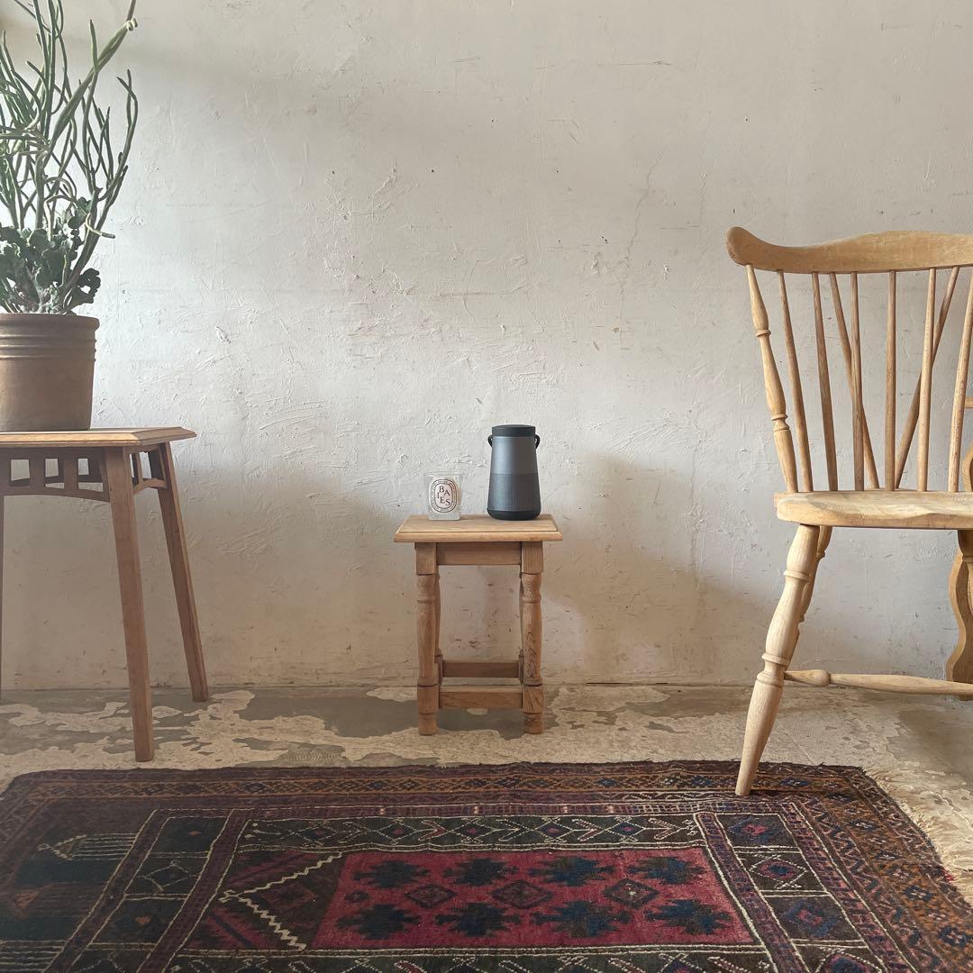 ビンテージ　サイドテーブル ベッドサイドテーブル　スツール　剥離