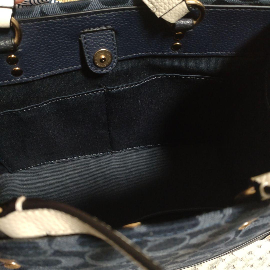 COACH ショルダーバッグ　デンプシー デニム シグネチャー　コーチ保存袋付き