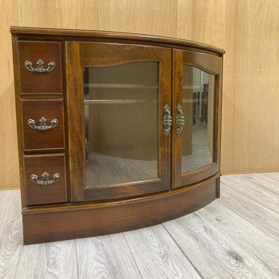 【カリモク】コロニアル　コーナーテレビボード　ローボード　テレビ台