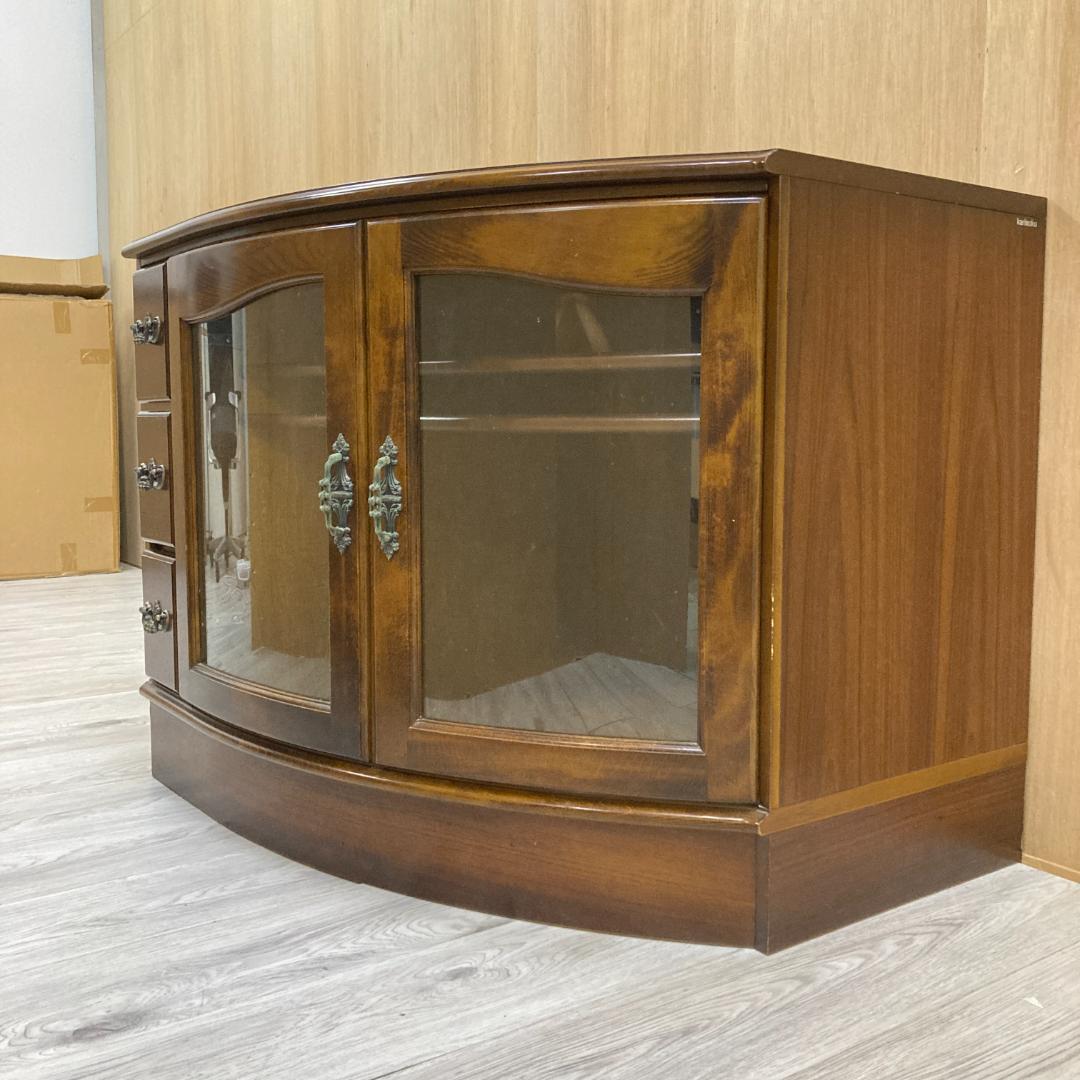 【カリモク】コロニアル　コーナーテレビボード　ローボード　テレビ台