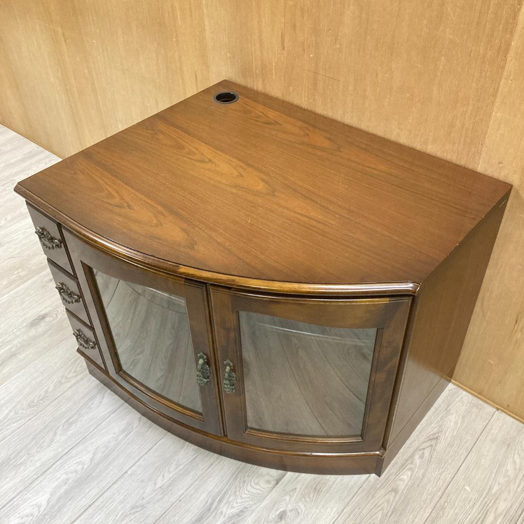 【カリモク】コロニアル　コーナーテレビボード　ローボード　テレビ台