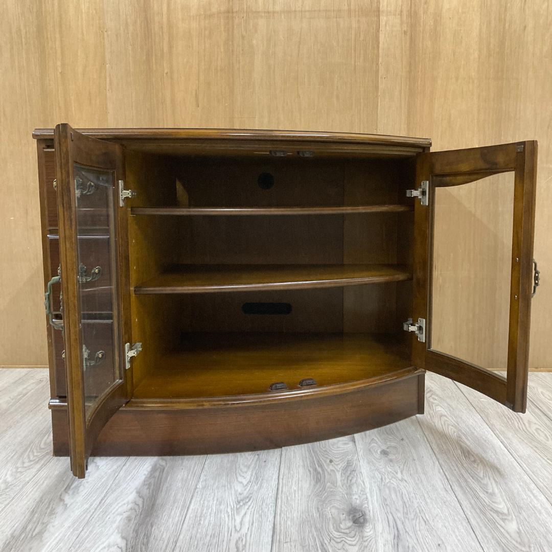 【カリモク】コロニアル　コーナーテレビボード　ローボード　テレビ台