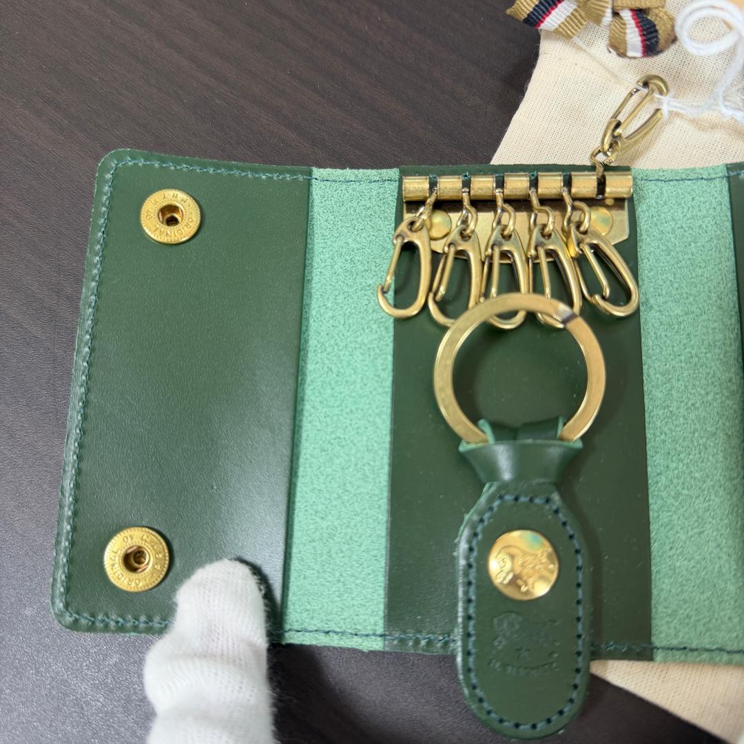 ショッパー付き【新品未使用】イルビゾンテ 6連 キーケース グリーン