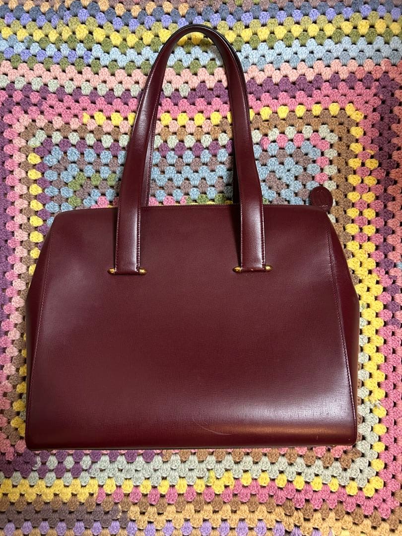 カルティエ Cartier マスト ショルダーバッグ ボルドーレッド