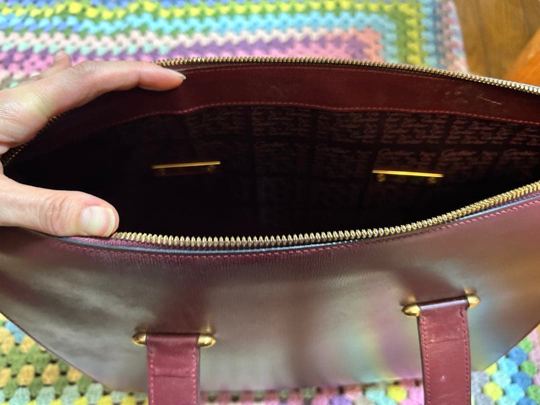 カルティエ Cartier マスト ショルダーバッグ ボルドーレッド