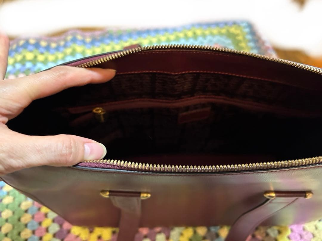 カルティエ Cartier マスト ショルダーバッグ ボルドーレッド