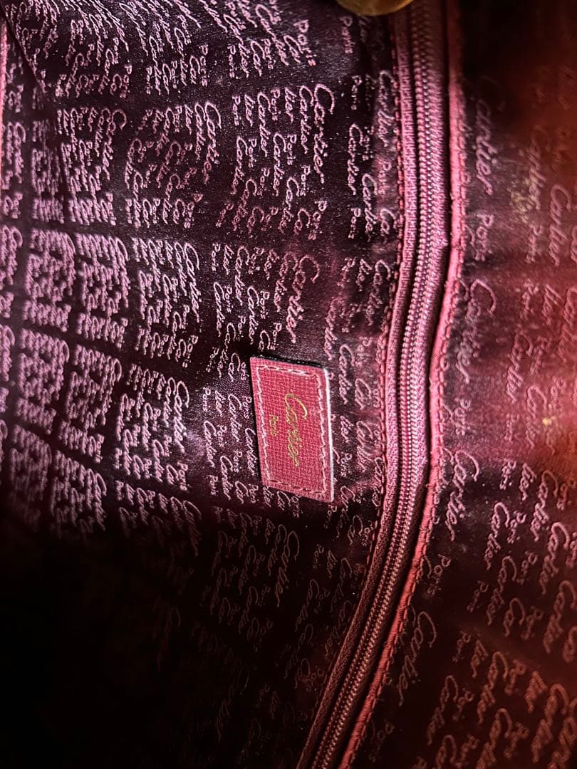 カルティエ Cartier マスト ショルダーバッグ ボルドーレッド