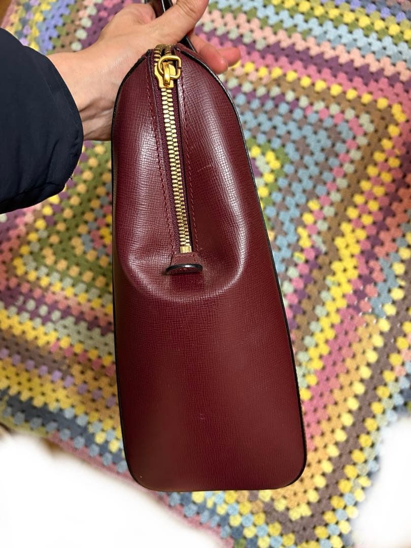 カルティエ Cartier マスト ショルダーバッグ ボルドーレッド
